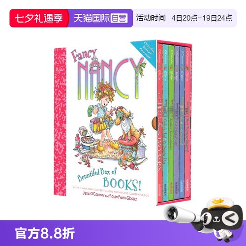 【自营】英文原版绘本 Fancy Nancy Bountiful Box of Books 漂亮的南希 礼品故事书 6册精装 送海报 小俏妞希希