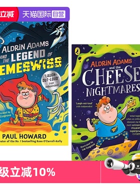 【自营】现货 阿尔德林亚当斯系列 2册 和奶酪噩梦/和复仇女神的传说Aldrin Adams and the Cheese Nightmares英文原版 奇幻章节书