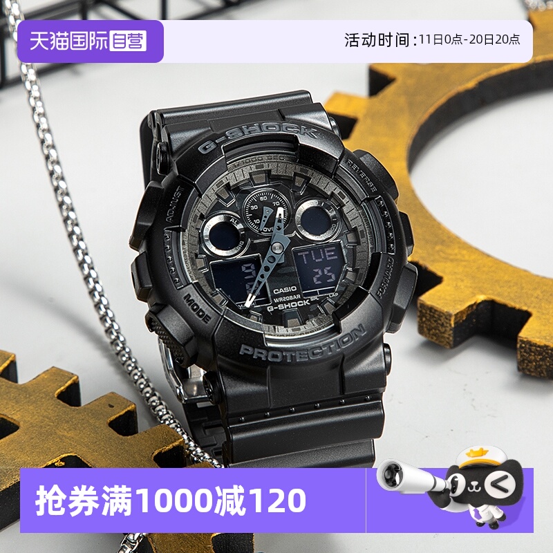 【自营】CASIO卡西欧款gshock黑武士拆弹专家同款男表GA-100CF