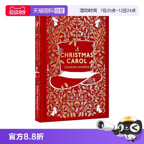 【自营】英文原版 A Christmas Carol 圣诞颂歌 精装 海雀布纹经典 Charles Dickens 查尔斯 狄更斯 经典儿童文学名著