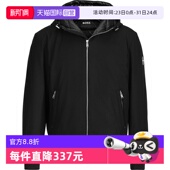 Logo贴片连帽拉链徽章长袖 Boss男士 Hugo 羽绒服夹克外套 自营