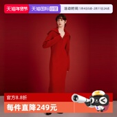 自营 新年系列 ELLE红色针织长袖 连衣裙女2026春新款 气质裙