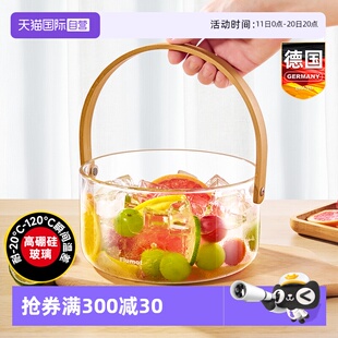 冰块家用香槟冰酒桶红酒啤酒桶冰镇 玻璃水果茶桶大冰桶装 自营