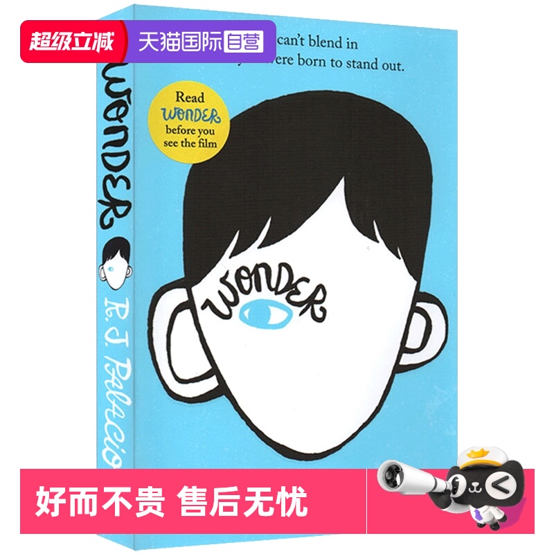 【自营】英文原版 Wonder 奇迹男孩 青春励志 纽约时报热销英文书 文学同名电影原著 搭配flipped夏洛的网Charlotte's Web