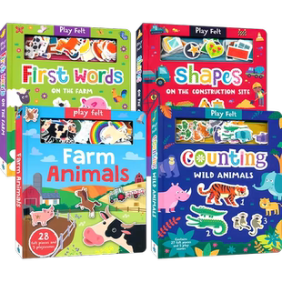 【自营】Play Felt Educational First Words On The Farm Counting Wild 毛毡贴纸 儿童英语启蒙认知 数数 形状词汇 英文原版进口