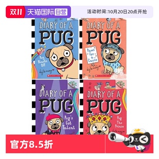 英语学习书籍课外阅读读物 儿童桥梁章节 英文原版 自营 Diary Scholastic Pug 学乐大树系列 哈巴狗日记 Acorn 3册