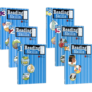 【自营】Harcourt Family Learning Reading Skills 哈考特阅读技巧 小学1-6年级教辅 阅读理解完形填空 英文原版进口图书