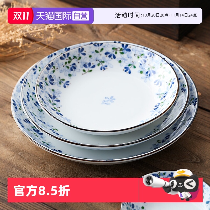 自营日本美浓烧陶瓷餐具菜盘