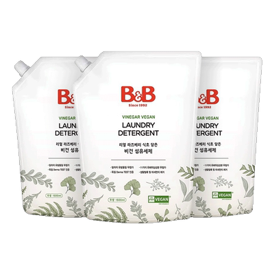 保宁B&B韩国无香洗衣液1500ml*3
