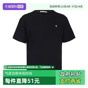 Klein男士 Calvin 夏季 印花T恤新款 圆领2024年 ck休闲短袖 自营