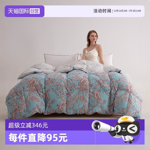 【自营】Snowman/斯诺曼羽绒被95白鹅绒保暖双人冬被子被芯印花