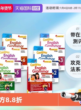 【自营】SAP Conquer Grammar Workbook 1-6年级 英语语法练习册 小学6册 带在线测评 攻克语法系列 7-12岁 新加坡小学英语教辅