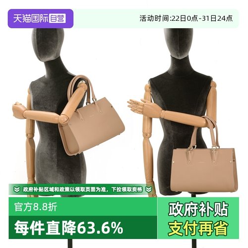 longchamp龙骧手提包皮革沙粉色