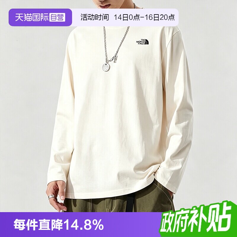 【自营】北面The North Face长袖T恤男女装宽松休闲圆领运动服图片