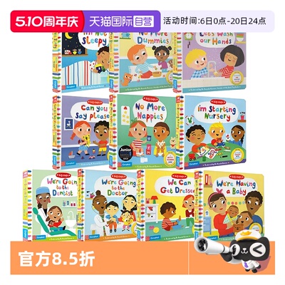 【自营】Big Steps系列 0-3岁幼儿生活经历习惯养成情商教育 11册英文原版绘本 翻翻操作书 幼教启蒙 No More Nappies