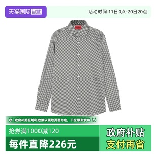 自营 衬衫 Hugo 棉质通体小几何图案长袖 50534106印花 Boss男士