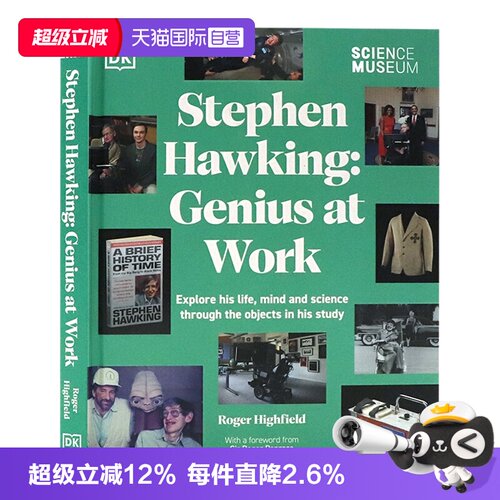 【自营】DK科学博物馆工作天才斯蒂芬霍金英文原版Stephen Hawking Genius at Work通过研究中的物品探索他的生活思想科学进口书籍
