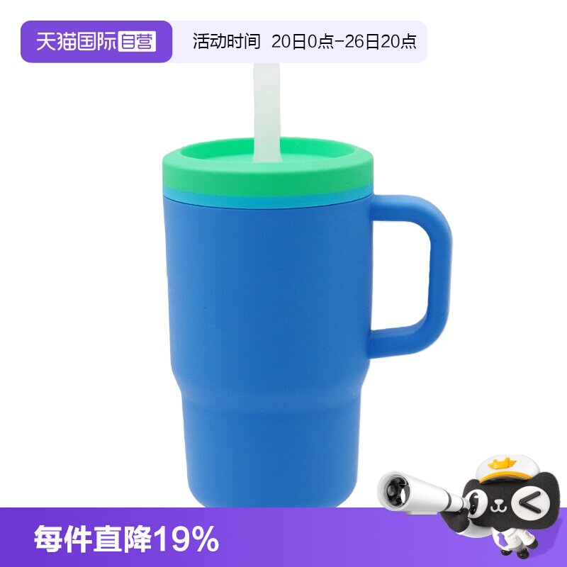 【自营】Nuby努比儿童迷你全硅胶巨无霸吸管水杯宝宝防摔大容量