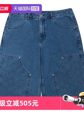 【自营】MLB牛仔短裤男裤新款运动裤宽松休闲裤五分裤3LDPM0253