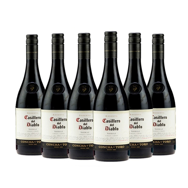 【自营】智利红魔鬼西拉干红酒葡萄酒原瓶进口6支装酒庄