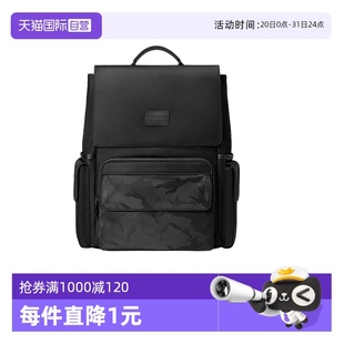 新秀麗時尚 自營 Samsonite 雙肩包男牛皮革獨立電腦倉背包NV2