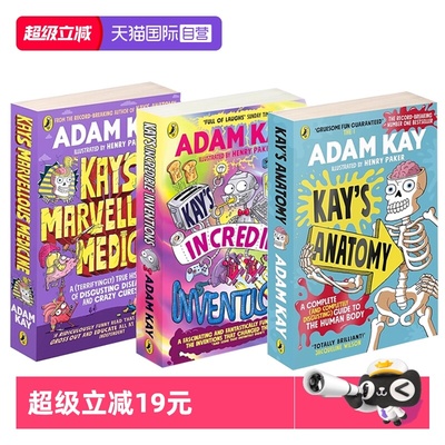 【自营】Adam Kay 3册合售 凯的神奇发现/凯的神奇医学/凯的解剖学  Kay's Incredible Inventions幽默科普