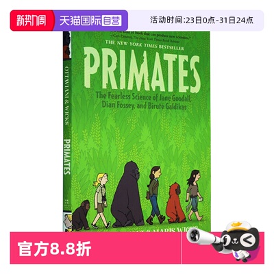 【自营】英文原版 Primates The Fearless Science 探索灵长动物 少儿科学科普读物 全彩版漫画绘本图画书 Jim Ottaviani