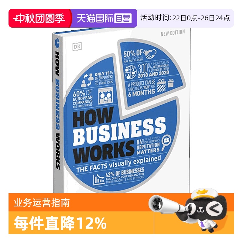 【自营】预售 英文原版 DK出版 How Business Works: The Facts Visually Explained精装 商业是如何运作的 业务运作指南 商业管理