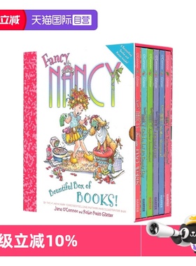 【自营】英文原版绘本 Fancy Nancy Bountiful Box of Books 漂亮的南希 礼品故事书 6册精装 送海报 小俏妞希希