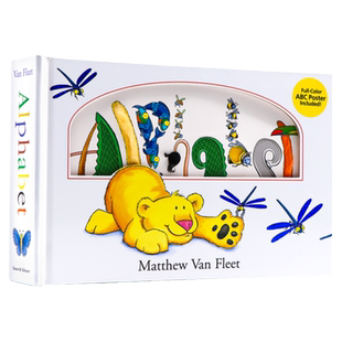 【自营】Alphabet 字母Matthew Van Fleet 英文原版绘本单词趣味动物卡通启蒙认知 大开纸板操作书机关推拉 益智游戏书 触摸翻翻书