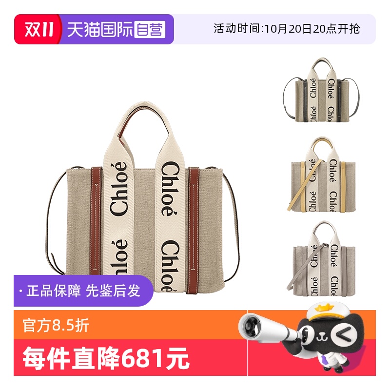蔻依CHLOE帆布包手提单肩斜挎包