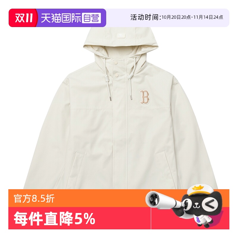 【自营】MLB男女梭织夹克新款时尚舒适运动服户外跑步基础外套