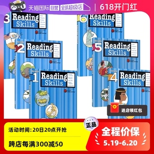 自营 英文原版 Learning 阅读理解完形填空 Skills Family 小学1 6年级教辅 Harcourt Reading 哈考特阅读技巧 进口图书