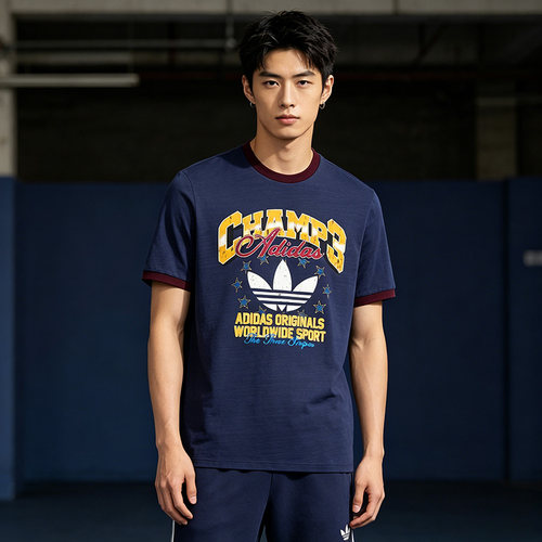 【自营】adidas阿迪达斯男子时尚百搭宽松短袖LE7356