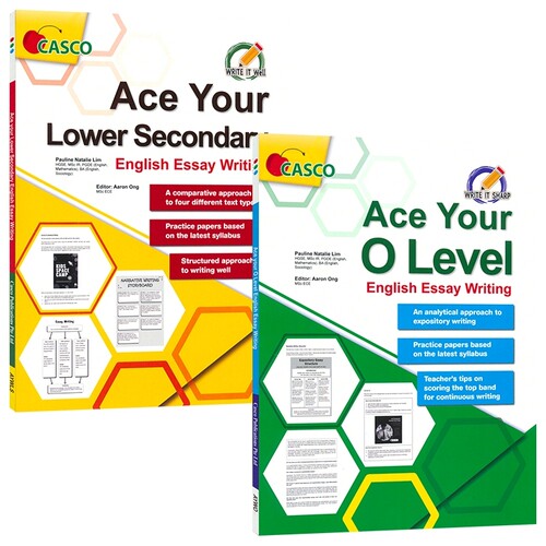 【自营】Casco Ace Your English Essay Writing 新加坡英语 初中英语写作 初中低年级&O 水准考试 2册 英文原版进口图书