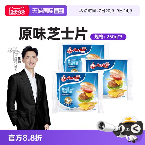 新西兰安佳切达再制干酪片250g