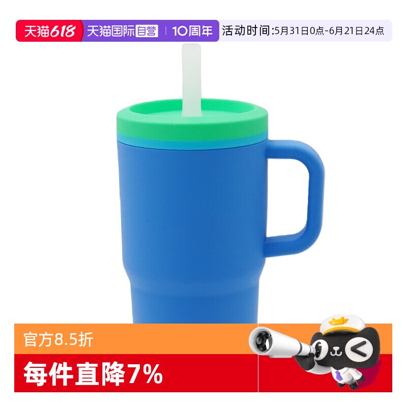 【自营】Nuby努比儿童迷你全硅胶巨无霸吸管水杯宝宝防摔大容量