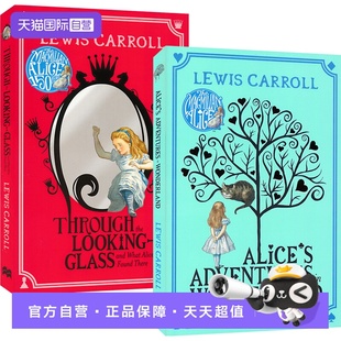 【自营】Alice in Wonderland & Through the Looking Glass 爱丽丝漫游奇境 爱丽丝镜中奇遇记2册 章节小说经典文学 英文原版进口