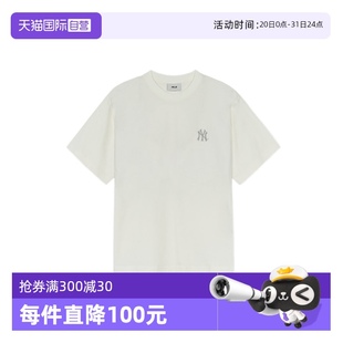 男女情侶潮流百搭純色時尚 MLB 運動休閑短袖 自營 T恤3ATSB5053