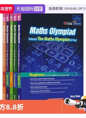 【自营】新加坡奥数 SAP Maths Olympiad 小学1-6年级 奥数练习册 奥利匹克数学指定用书 备考指南 数学思维训练 英文原版进口教辅