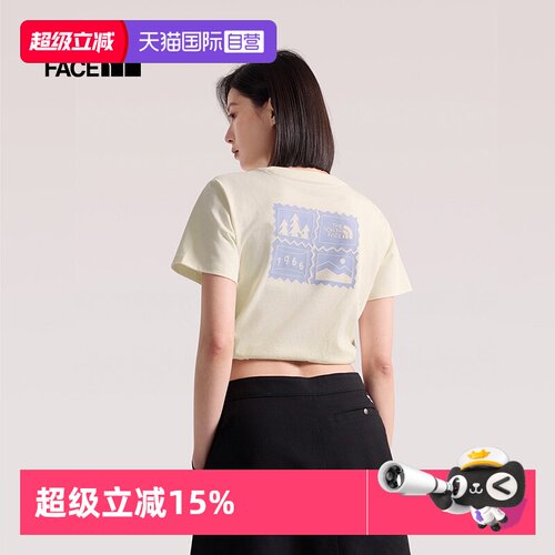 【自营】北面The North Face短袖T恤女款舒适印花半袖短袖8JSN