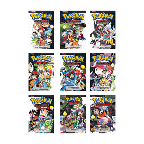 【自营】预售 神奇宝贝 宝可梦冒险 黑与白 9册合售 英文原版 Pokemon Adventures: Black and White
