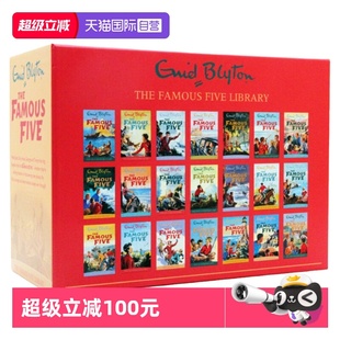 Famous Five Series 进口Enid 五伙伴历险记21册盒装 英文原版 Blyton伊妮德布莱顿中小学生课外阅读5个小伙伴图书章节桥梁 自营