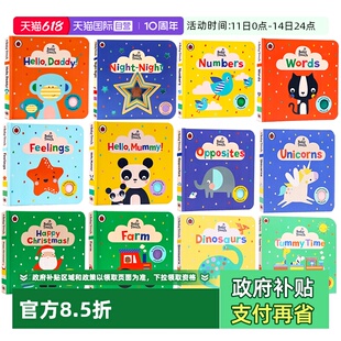 【自营】现货新版彩虹 Rainbow触摸书英语原版绘本Baby Touch ladybird小瓢虫彩虹触摸书playbook大开纸板操作书儿童启蒙认识颜色