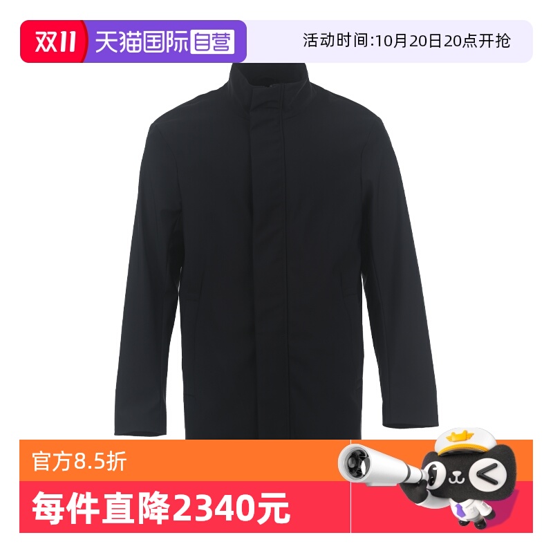 【自营】EMPORIO ARMANI/阿玛尼男士商务休闲中长款立领风衣外套