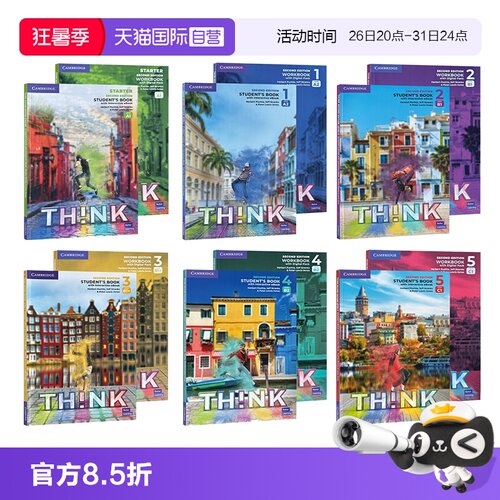 【自营】原版进口剑桥第二版Think Starter 1 2 3 4 5级别剑桥大学出版社初中英语教材KET/PET考级教辅配套中小学初高中英语拓展