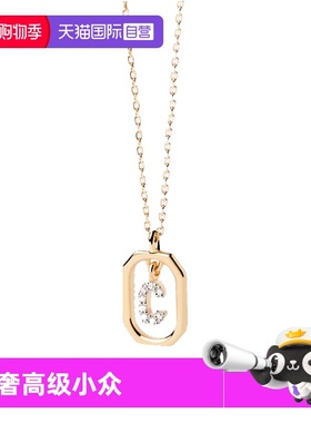 【自营】PDPAOLA西班牙字母项链女轻奢高级小众锁骨链925银镀金