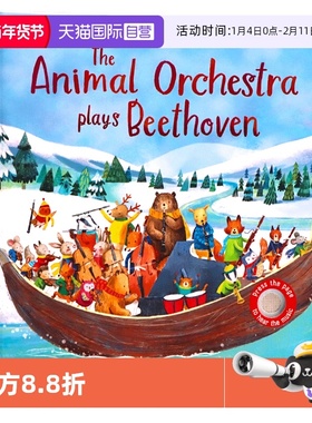 【自营】Usborne 古典音乐发声书贝多芬 The Animal Orchestra Plays Beethoven 英文原版绘本 童话故事触摸发声书洞洞书艺术启蒙