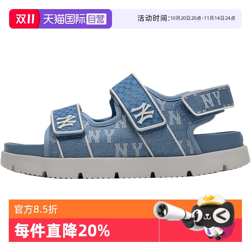 自营MLB凉鞋男女鞋复古老花新款