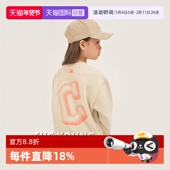 MLB男女童装 自营 宽松纯色休闲圆领卫衣大童运动套头上衣新